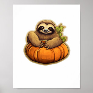 Sloth themed halloween Oversized T-Shirt_1 Poster