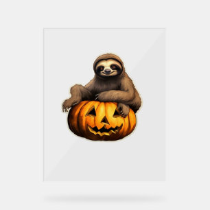 Sloth themed halloween Oversized T-Shirt Acrylic Sign