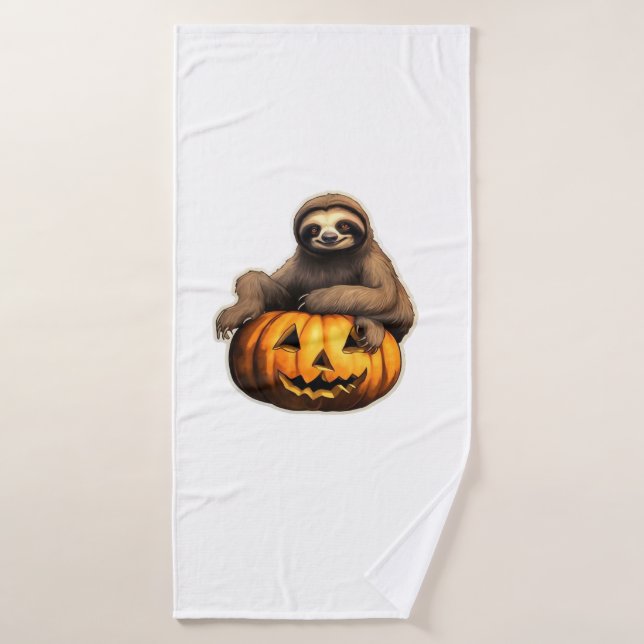 Sloth themed halloween Oversized T-Shirt Bath Towel (Bath Towel)