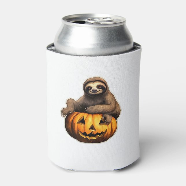 Sloth themed halloween Oversized T-Shirt Can Cooler (Can Front)