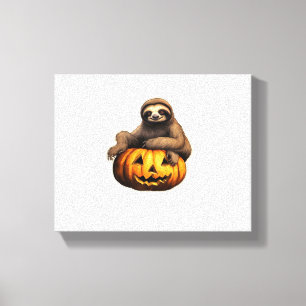 Sloth themed halloween Oversized T-Shirt Canvas Print