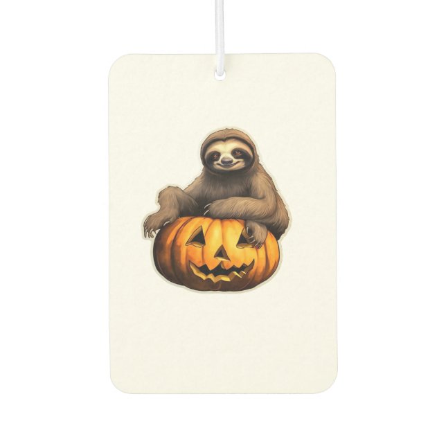 Sloth themed halloween Oversized T-Shirt Car Air Freshener (Front)