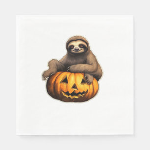 Sloth themed halloween Oversized T-Shirt Napkin