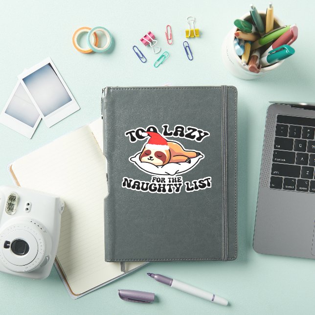 Sloth Too Lazy For The Naughty List,Funny Christma (iPad Cover)