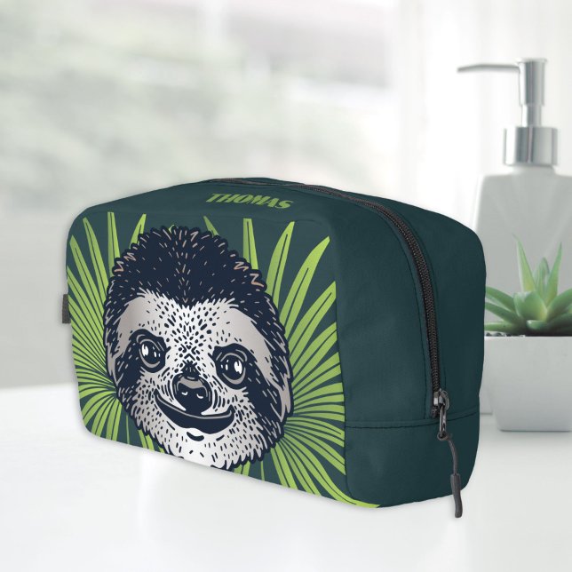 Sloth Tropical Amazon Dopp Kit (dopp kit amazon rainforest animals sloth)