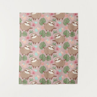 Sloth Tropical Dream Tapestry