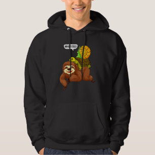 Sloth Turtle Snail Funny Cute Animal Lover Run Hoodie