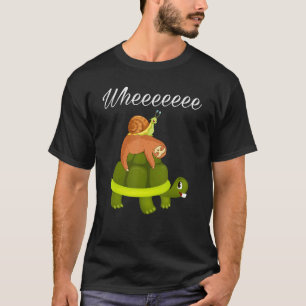 Sloth Turtle Snail Piggyback  Animal Lazy Sloth Te T-Shirt