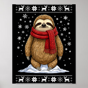 Sloth Ugly Christmas Poster