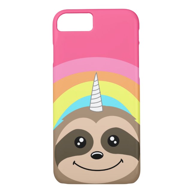 Sloth Unicorn Slothicorn iPhone Cover (Back)
