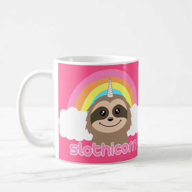 Sloth Unicorn Slothicorn Mug (Left)