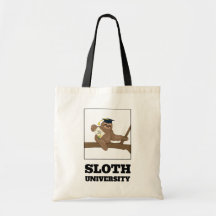 Sloth University Tote Bag