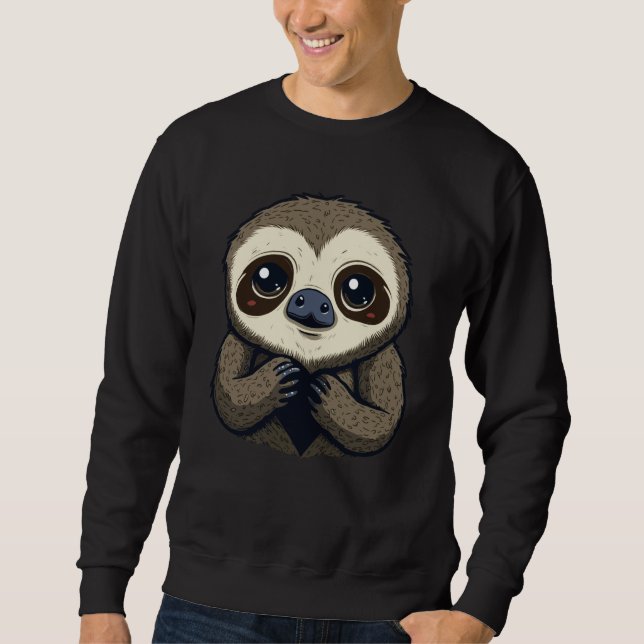 Sloth valentine's day heart sweatshirt (Front)