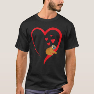 Sloth Valentines Day Lazy Napping Sloths Valentine T-Shirt
