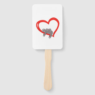 Sloth Valentine's Day, Women's Sloths Valentine's Hand Fan