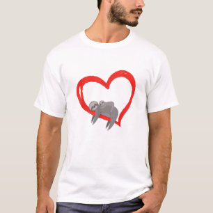 Sloth Valentine's Day, Women's Sloths Valentine's  T-Shirt