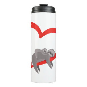 Sloth Valentine's Day, Women's Sloths Valentine's Thermal Tumbler
