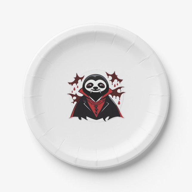 Sloth vampire Classic T-Shirt_1 Paper Plate (Front)