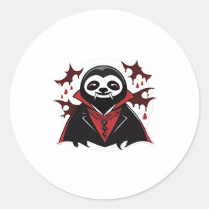 Sloth vampire Classic T-Shirt_1 Round Sticker