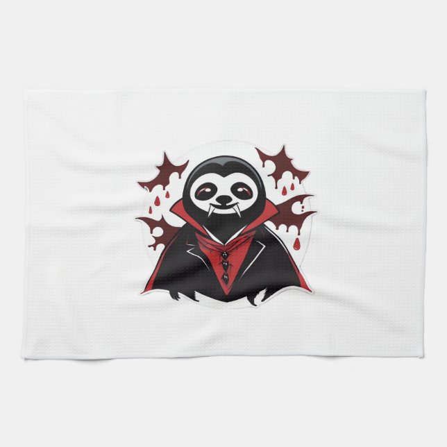 Sloth vampire Classic T-Shirt_1 Tea Towel (Horizontal)