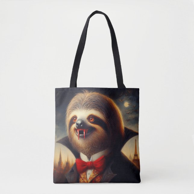 Sloth Vampire Tote Bag (Front)