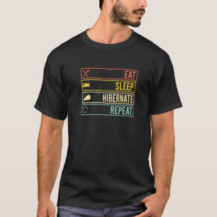Sloth Vintage Eat Sleep Repeat Hibernation T-Shirt