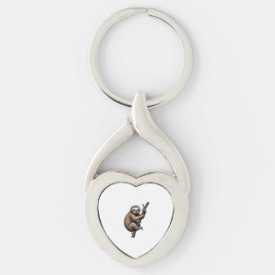 Sloth Vintage Engraving Graphic Tee (2) Key Ring