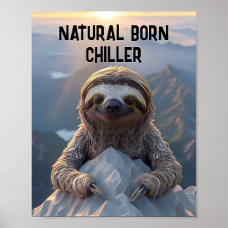 SLOTH WALL ART PRINT Poster