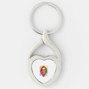 Sloth Watercolor Key Ring