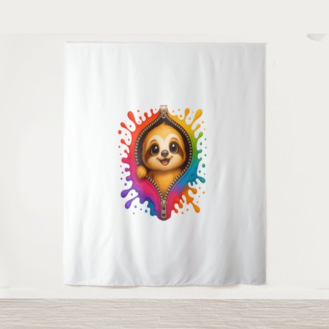 Sloth Watercolor Tapestry (Front)