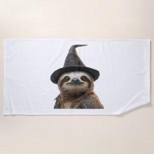 Sloth Wearing Halloween Witch Hat Classic T-Shirt Beach Towel