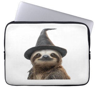 Sloth Wearing Halloween Witch Hat Classic T-Shirt Laptop Sleeve