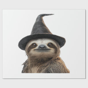 Sloth Wearing Halloween Witch Hat Classic T-Shirt Wrapping Paper