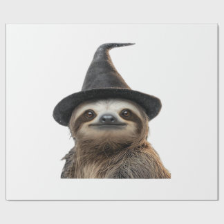 Sloth Wearing Halloween Witch Hat Classic T-Shirt Wrapping Paper