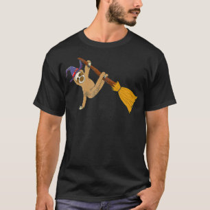 Sloth Witch Lazy Halloween Costume Cute Animal  T-Shirt