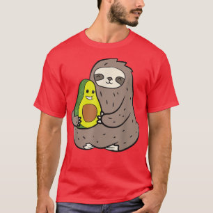 Sloth With Avocado Fruit Cute Avocados And Sloth T-Shirt
