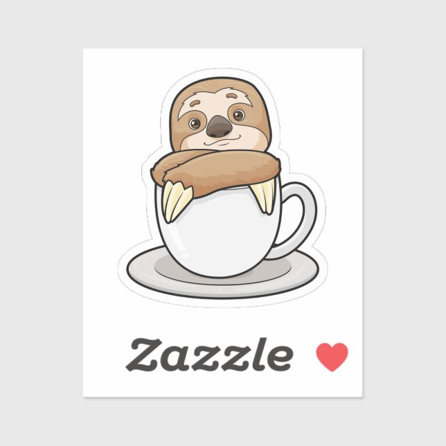Sloth with Cup of Coffee (Sheet)