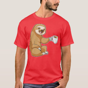 Sloth with Cup of Coffee T-Shirt