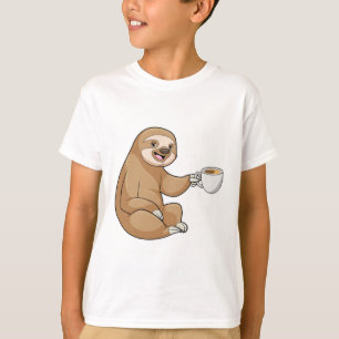Sloth with Cup of Coffee T-Shirt