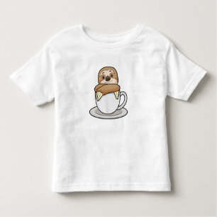Sloth with Cup of Coffee Toddler T-Shirt