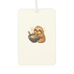 Sloth with Noodles Ramen Kawaii Sloth T-Shirt Car Air Freshener
