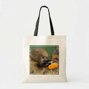 Sloth with Pumpkin Tote Bag