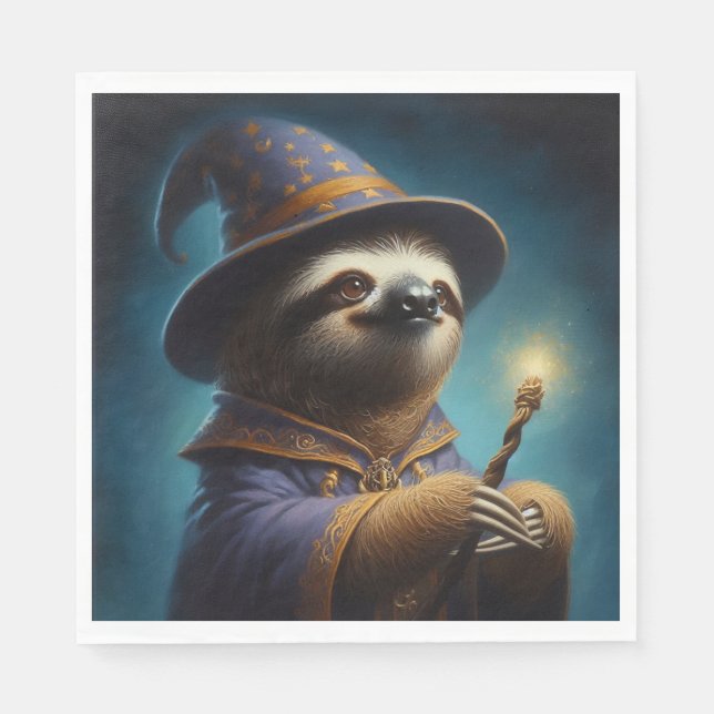 Sloth Wizard Napkin (Front)