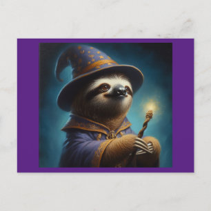 Sloth Wizard Postcard
