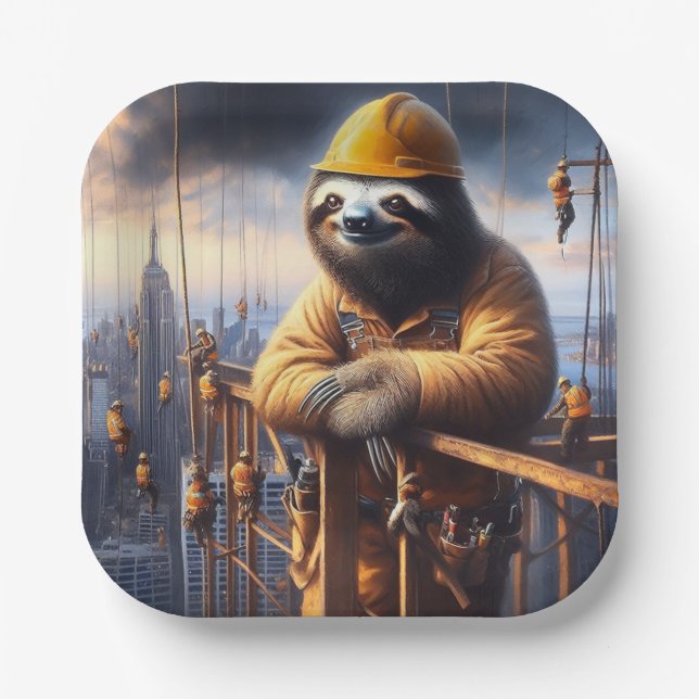 Sloth Working the High Steel Paper Plate (Front)