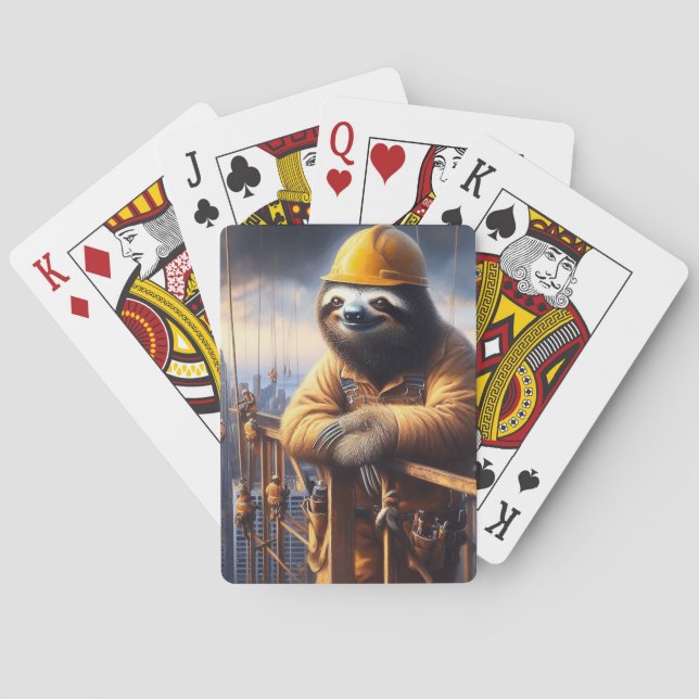 Sloth Working the High Steel Playing Cards (Back)
