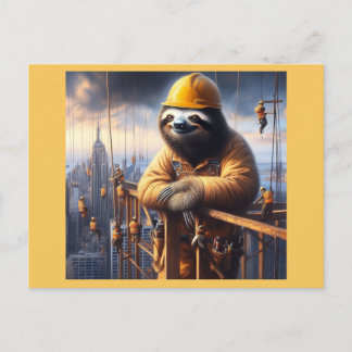 Sloth Working the High Steel Postcard