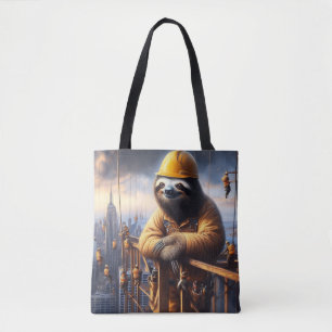 Sloth Working the High Steel Tote Bag