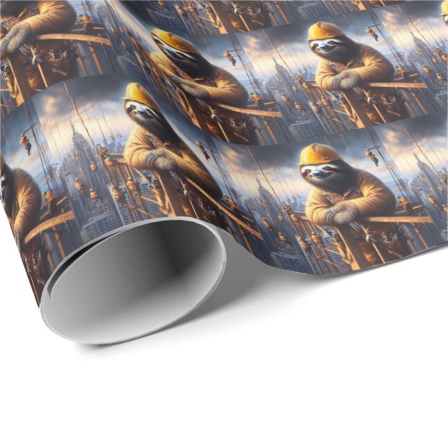 Sloth Working the High Steel Wrapping Paper (Roll Corner)