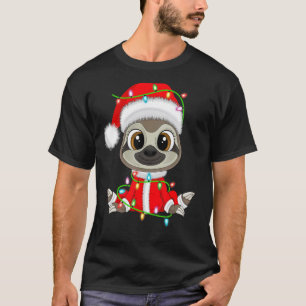 Sloth Xmas Lighting Santa Sloth Christmas T-Shirt
